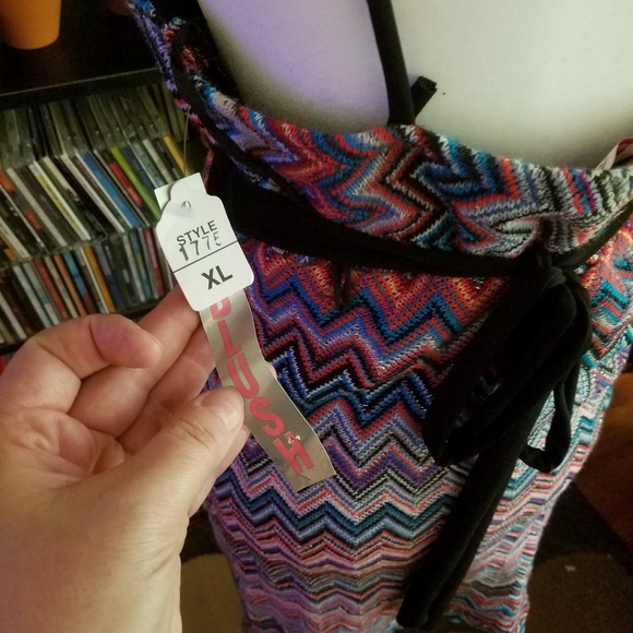 Blush Brand Empire Waist Chevron Dress NWT - Picture 3 of 6